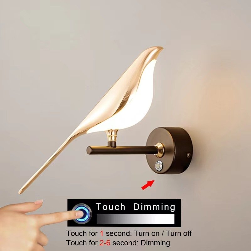Golden Bird LED Wall Lights Parlor Bar Creative Wall Lamps Novelty Sconces Bedroom Bedside Lamp Living Room Decoration - Image 5
