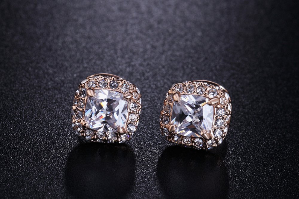 Copper Micro-Inlay Stud Earrings - Image 5