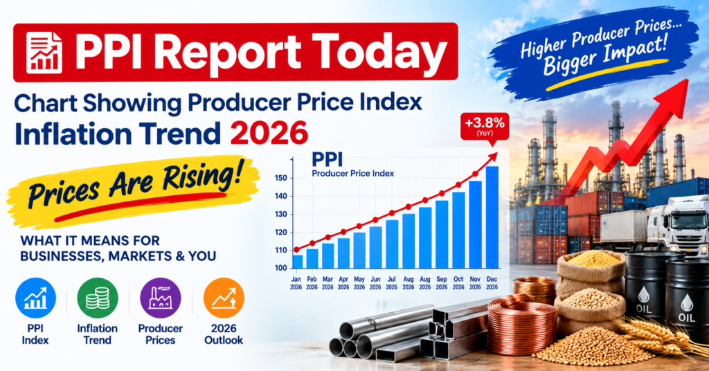 PPI report today chart showing producer price index inflation trend 2026