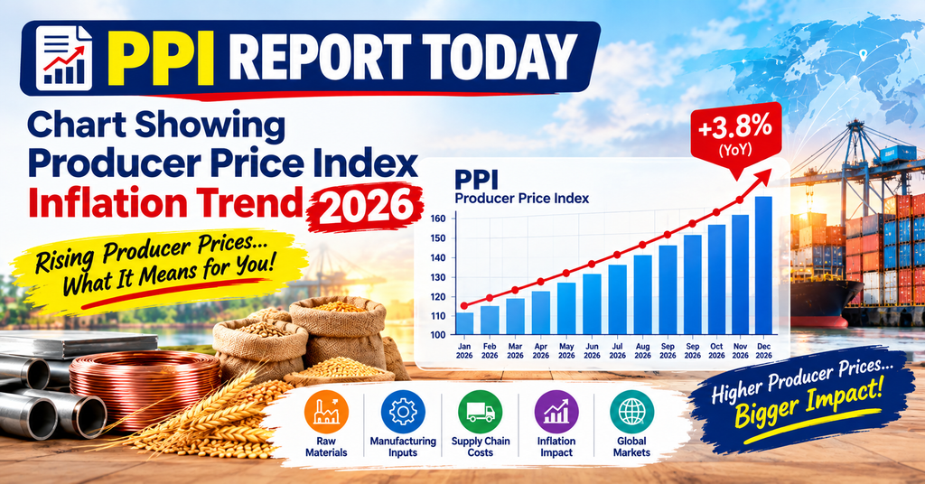 PPI report today chart showing producer price index inflation trend 2026