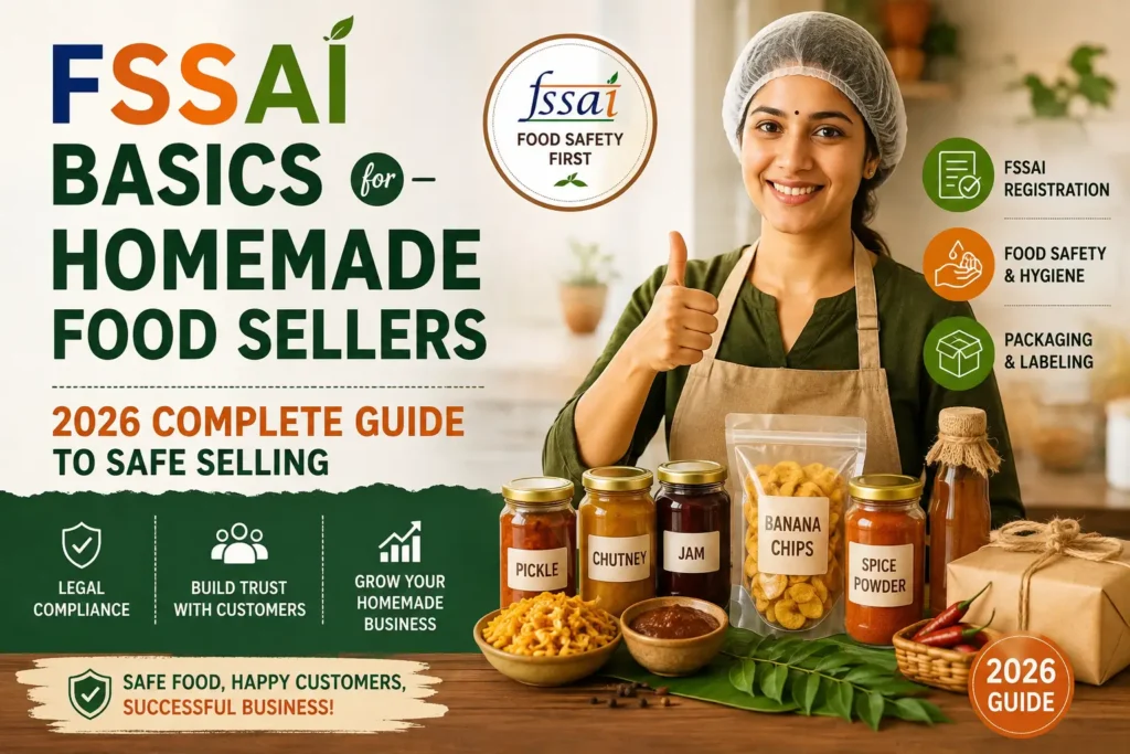 FSSAI Basics for Homemade Food Sellers: 2026 Complete Guide to Safe Selling
