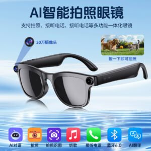 JM91 Camera Takes Photos, Smart Bluetooth Glasses, AI Translation, Wireless Calls, Outdoor Riding Sunshade