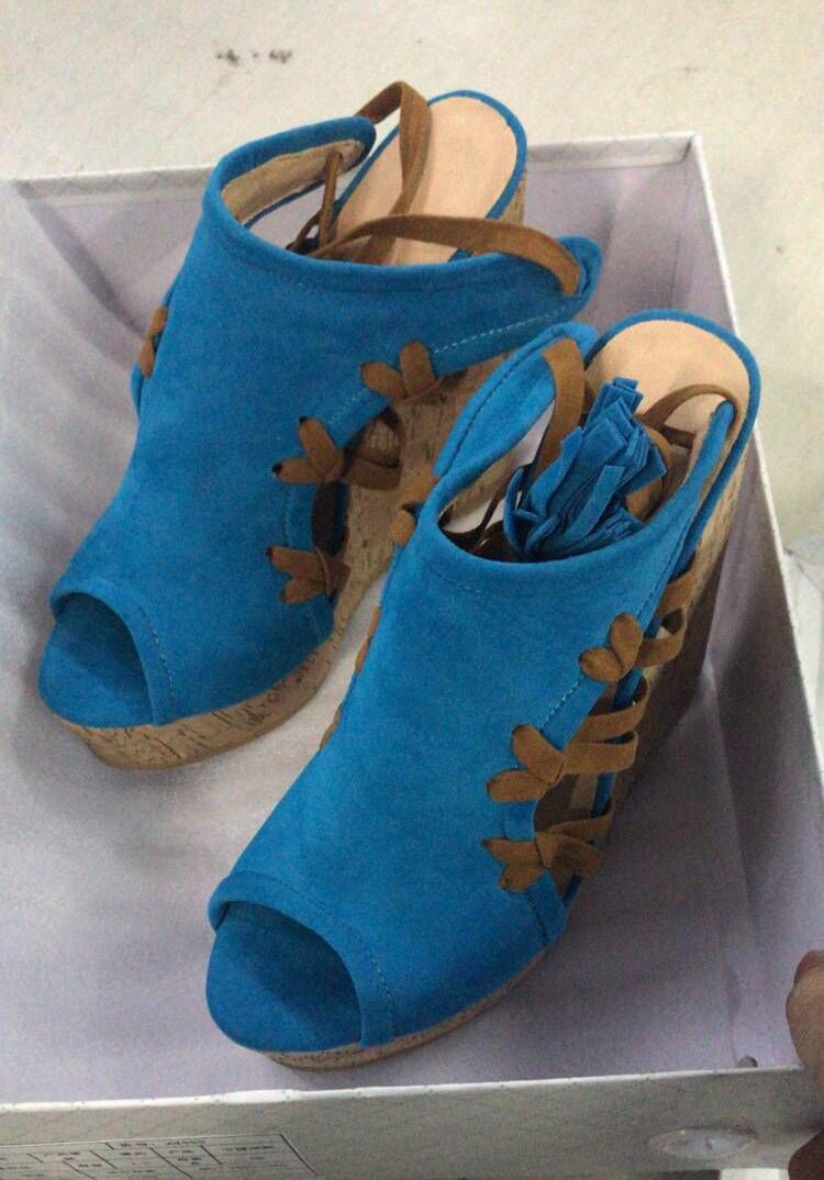 Women's Lace-up Fringed Sweet Fish Mouth Wedge Sandals - Image 4