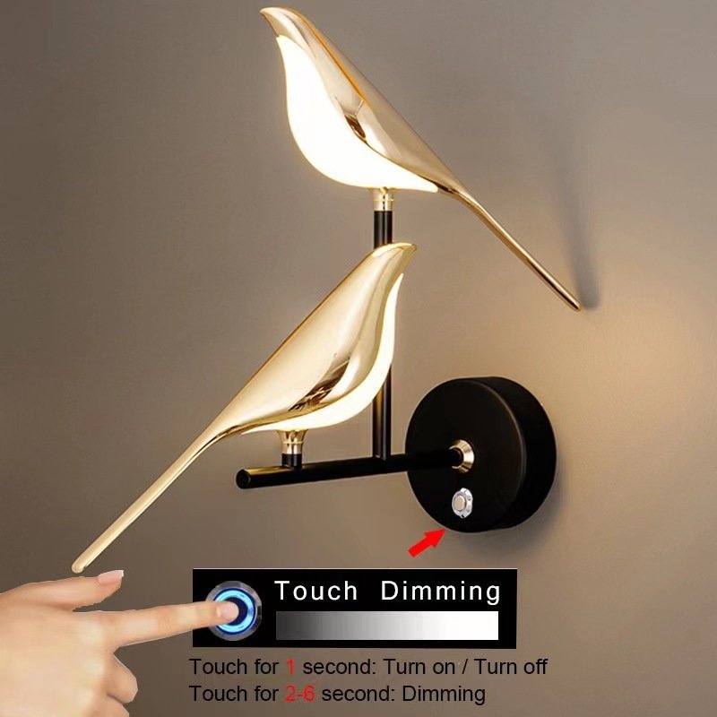 Golden Bird LED Wall Lights Parlor Bar Creative Wall Lamps Novelty Sconces Bedroom Bedside Lamp Living Room Decoration - Image 6