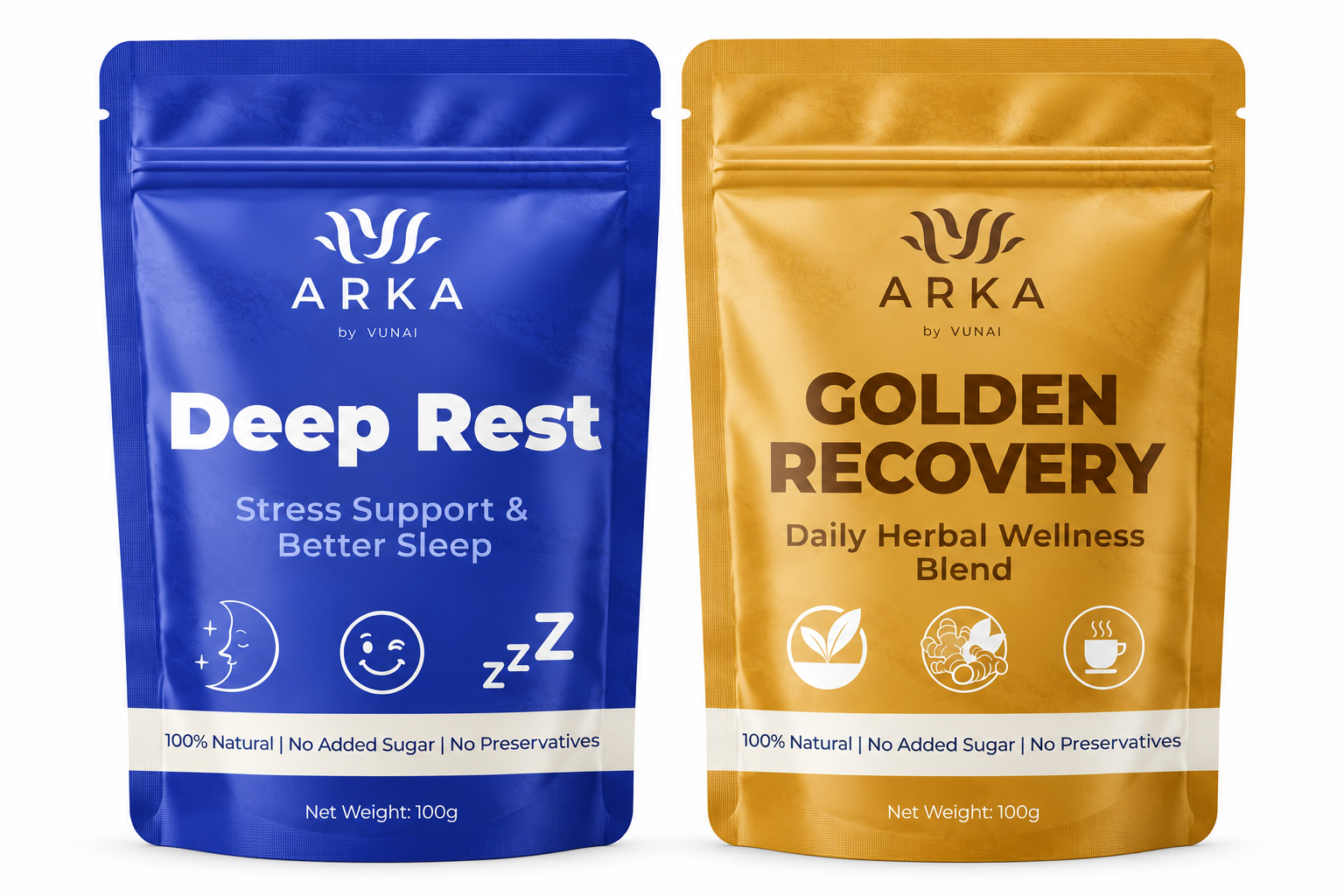 ARKA by VUNAI Sleep & Recovery Combo | Deep Rest & Golden Recovery