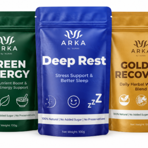 ARKA by VUNAI Rest & Recovery Trio | Green Energy + Deep Rest + Golden Recovery