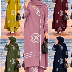 New Arrival Imported Fabric Churidar Set with Shawl and Side Open Suit Design