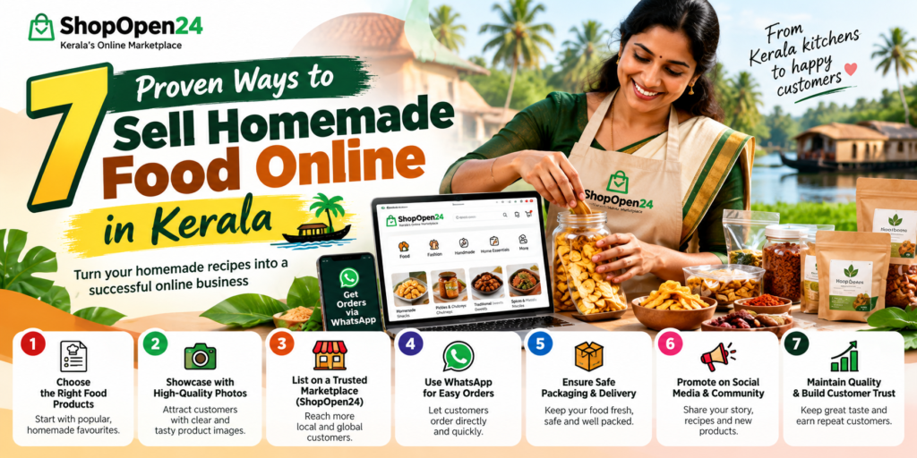 7 Proven Ways to Sell Homemade Food Online in Kerala