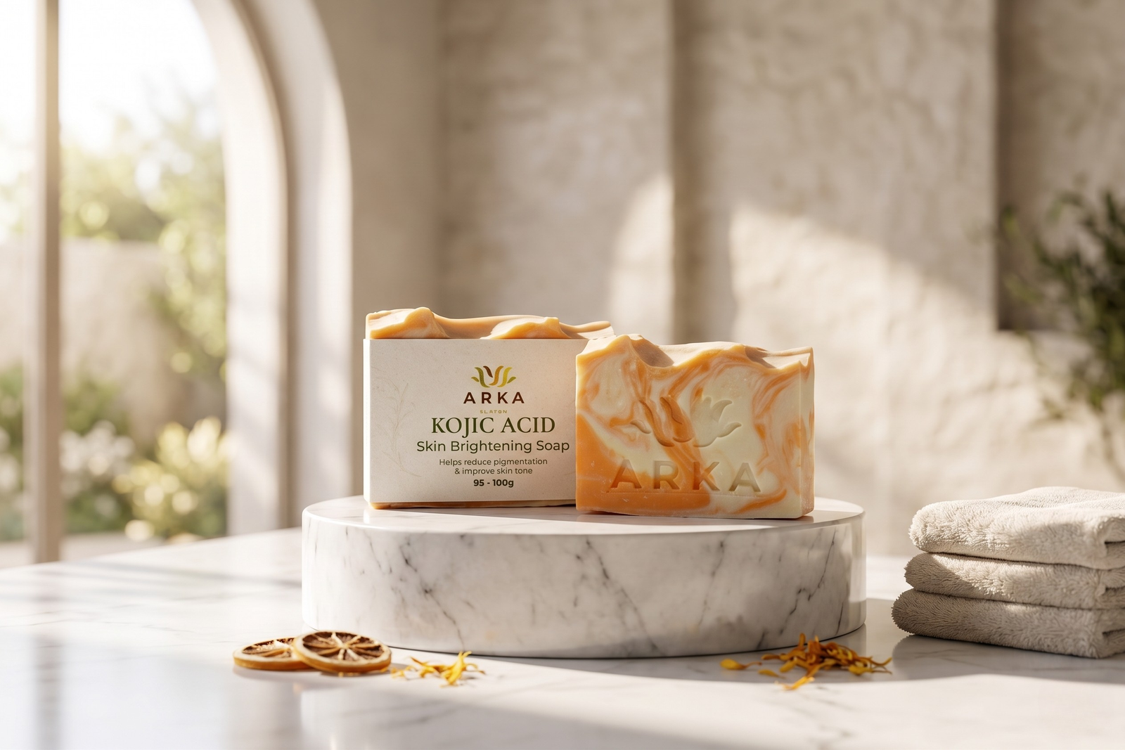 ARKA by VUNAI Kojic Acid Handmade Soap 100g - Image 5