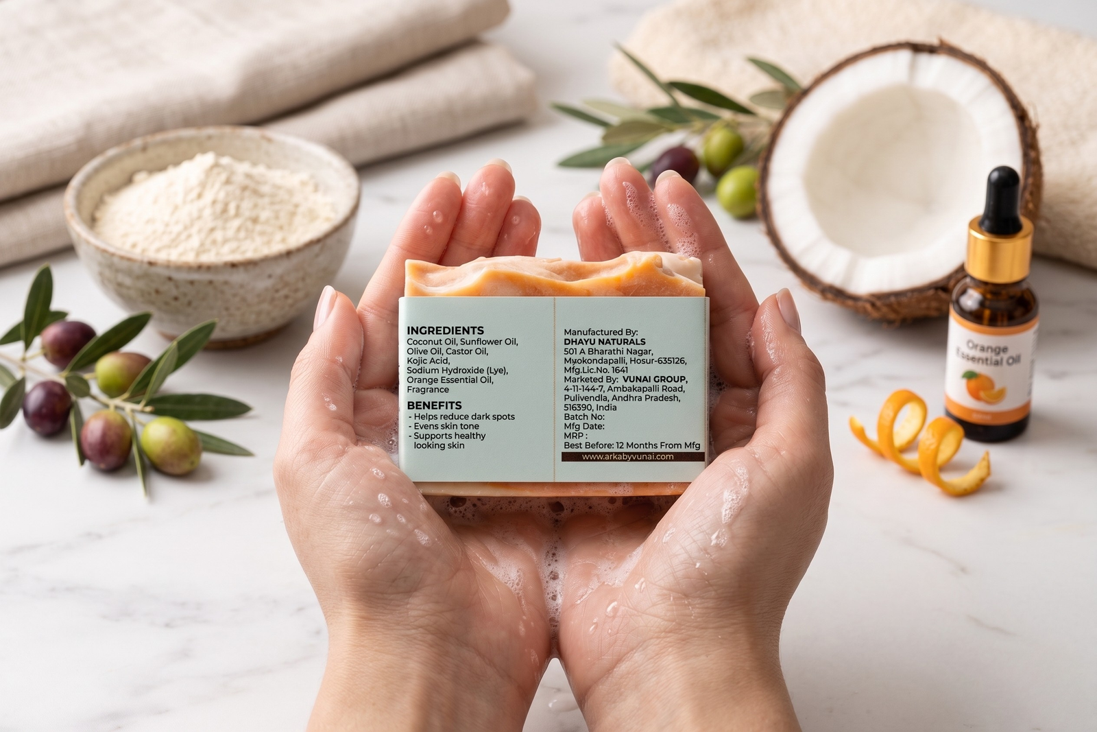 ARKA by VUNAI Kojic Acid Handmade Soap 100g - Image 2