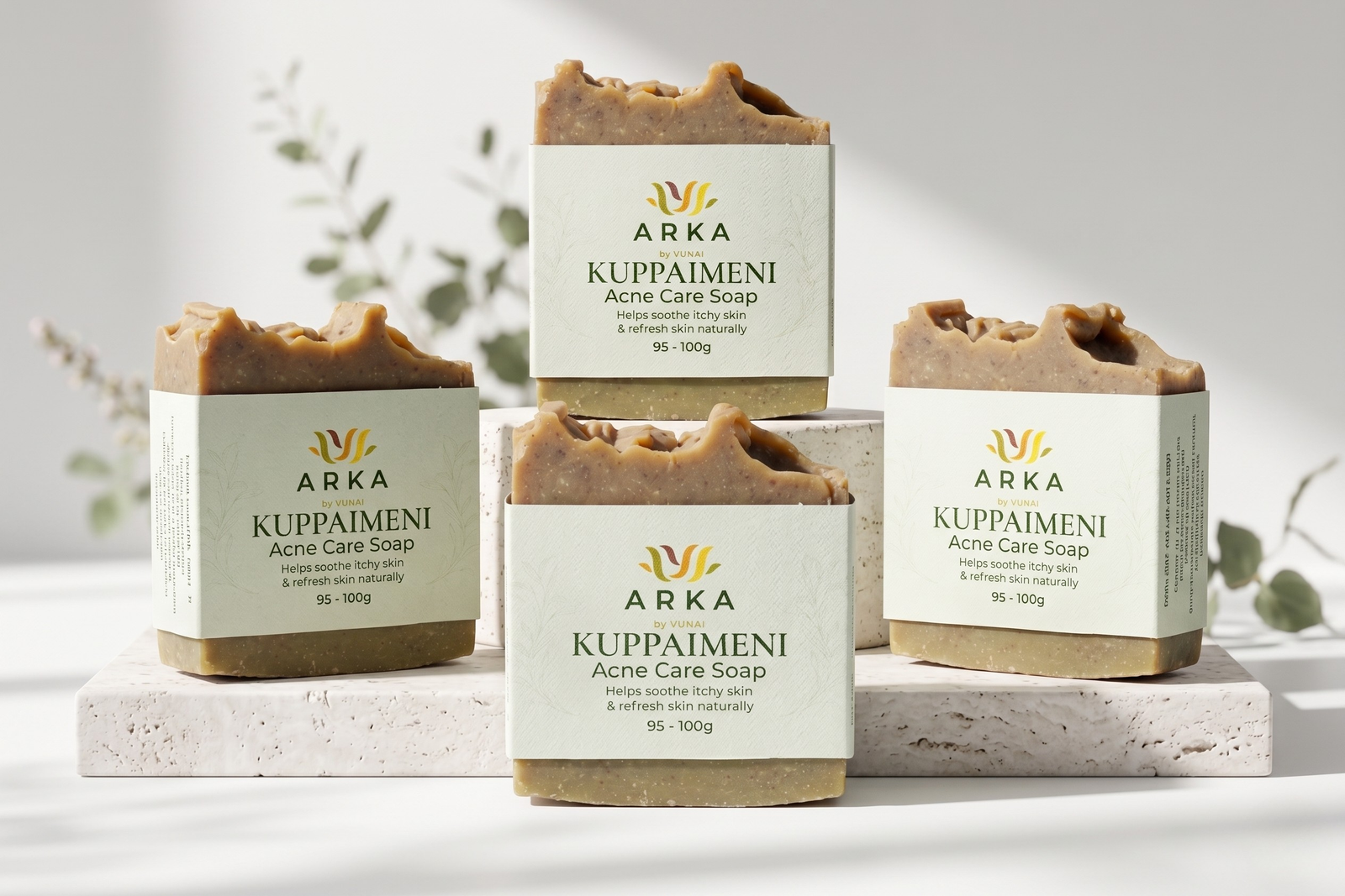 ARKA by VUNAI Kuppaimeni Handmade Soap | 75 g | Pack of 4