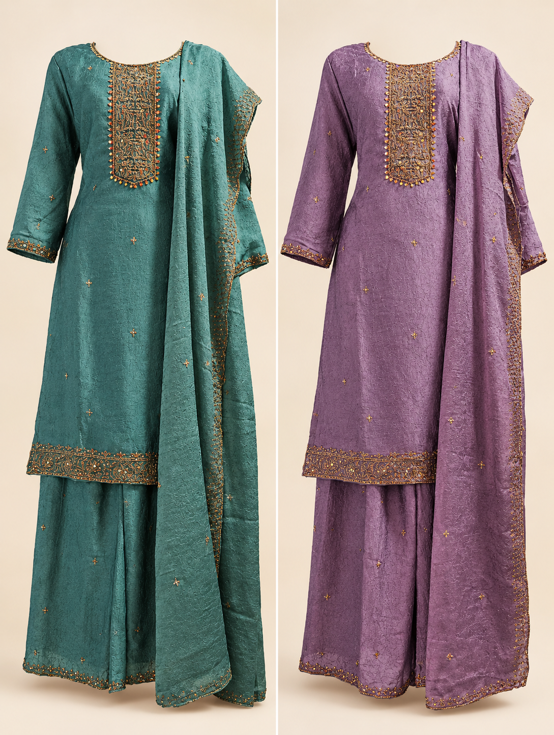 Women’s Brown Embroidered Salwar Suit Set with Dupatta | Elegant Festive & Party Wear Ethnic Dress